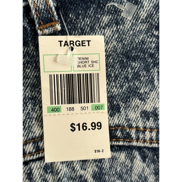 90s Chic Denim Capri Shorts Sz 11 Jrs USA Made Acid Wash NWT Old Stock - Picture 9 of 9